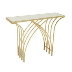 Metal and Mirror Art Deco Console Table Gold - Olivia & May 12 Metal and Mirror Art Deco Console Table Gold - Olivia & May -Console Tables Sales unnamed file 3875