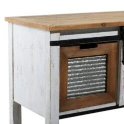 Olivia & May Farmhouse Storage Console Table Brown - Olivia & May -Console Tables Sales unnamed file 3910