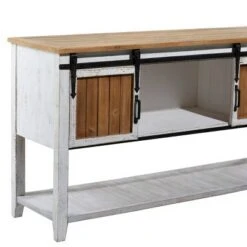 Olivia & May Farmhouse Storage Console Table Brown - Olivia & May -Console Tables Sales unnamed file 3912