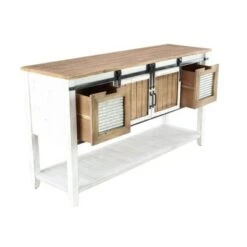 Olivia & May Farmhouse Storage Console Table Brown - Olivia & May -Console Tables Sales unnamed file 3930