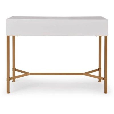 Jupiter Desk Console Table White/Gold - Adore Decor 5 Jupiter Desk Console Table White/Gold - Adore Decor - Image 3