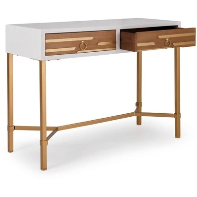 Jupiter Desk Console Table White/Gold - Adore Decor 12 Jupiter Desk Console Table White/Gold - Adore Decor - Image 10