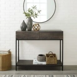 Jacobsen Console Table Brown/Charcoal - Crosley -Console Tables Sales unnamed file 3961
