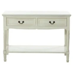 Wood Traditional 2 Drawer Console Table Antique Ivory - Olivia & May -Console Tables Sales unnamed file 3968