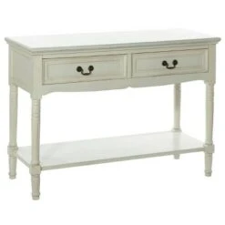 Wood Traditional 2 Drawer Console Table Antique Ivory - Olivia & May -Console Tables Sales unnamed file 3970
