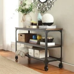 Merida Mixed Media Console Table Black - Inspire Q -Console Tables Sales unnamed file 4004