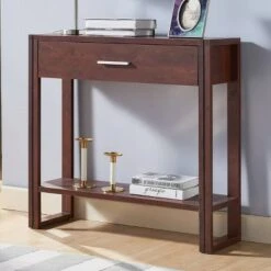 Supa 1 Drawer Console Table Vintage Walnut - miBasics