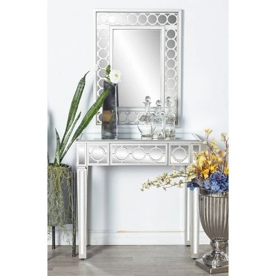 Olivia & May Set of 2 Glam Wood Console Tables Gray - Olivia & May 3 Olivia & May Set of 2 Glam Wood Console Tables Gray - Olivia & May