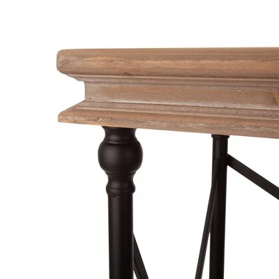 French Vintage Antiqued Finish Console Table Brown - Glitzhome 7 French Vintage Antiqued Finish Console Table Brown - Glitzhome - Image 5