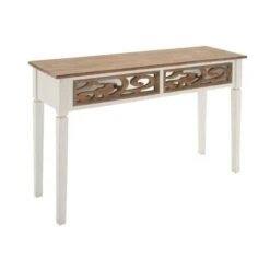 Olivia & May Rustic Console Table White - Olivia & May -Console Tables Sales unnamed file 4104