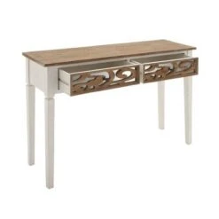 Olivia & May Rustic Console Table White - Olivia & May -Console Tables Sales unnamed file 4105