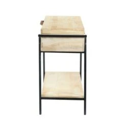 Handmade Wood and Metal Box Console Table with Removable Storage Brown/Black - The Urban Port -Console Tables Sales unnamed file 4119
