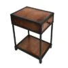 Wooden End Table with Drawer and Open Base Brown and Black - The Urban Port -Console Tables Sales unnamed file 4128