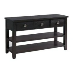 Kahlil 3 Drawer Sofa Table Espresso - Picket House Furnishings