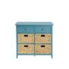 Flavius Console Table with 6 Drawers Blue - Benzara -Console Tables Sales unnamed file 4161