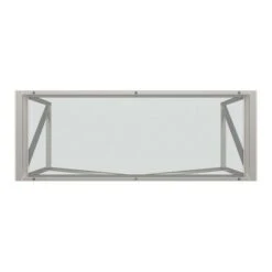 Severin Glass Top Brushed Nickel Sofa and Table Silver - Inspire Q -Console Tables Sales unnamed file 4215