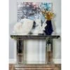 Olivia & May Glam Wood Console Table Silver - Olivia & May