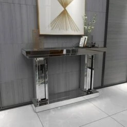 Olivia & May Glam Wood Console Table Silver - Olivia & May -Console Tables Sales unnamed file 4247