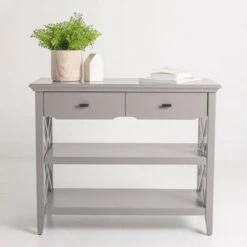 Lane 2 Drawer Console Table - East at Main White
