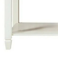 Sofa Table with 2 Drawer and Tapered Feet White - Benzara -Console Tables Sales unnamed file 4292