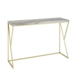 Geo Glam Modern Faux Marble Entry Table - Saracina Home White Faux Marble/black 9 Geo Glam Modern Faux Marble Entry Table - Saracina Home White Faux Marble/black -Console Tables Sales unnamed file 435