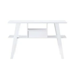 Ossy 4 Shelf Console Table with 1 Drawer White - miBasics -Console Tables Sales unnamed file 4382