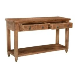 Bennet 2 Drawer Console Table Natural Brown - Treasure Trove Accents -Console Tables Sales unnamed file 4409