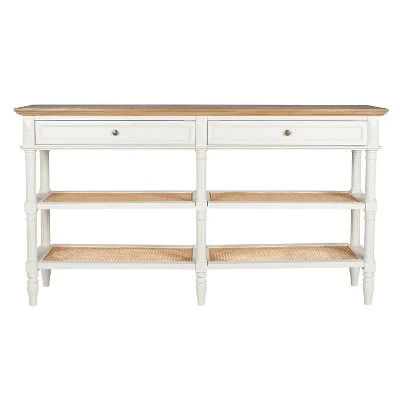 Bristol Console Table White/Natural - East at Main 4 Bristol Console Table White/Natural - East at Main - Image 2