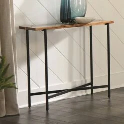 36" Rivers Edge Acacia Wood and Acrylic Narrow Console/Entryway Table Brown - Alaterre Furniture -Console Tables Sales unnamed file 4434