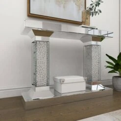 Olivia & May Glam Wood Console Table Clear - Olivia & May -Console Tables Sales unnamed file 4447