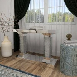Olivia & May Glam Wood Console Table Clear - Olivia & May -Console Tables Sales unnamed file 4450