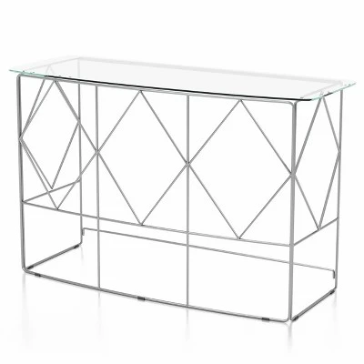 Relm Glass Top Sofa Table Chrome - miBasics 4 Relm Glass Top Sofa Table Chrome - miBasics - Image 2
