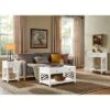 Arcadia Acacia Wood Round Wedge Tables White - Alaterre Furniture -Console Tables Sales unnamed file 4484