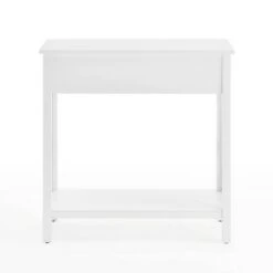 Arcadia Acacia Wood Round Wedge Tables White - Alaterre Furniture -Console Tables Sales unnamed file 4490