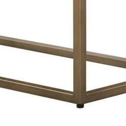 Faye Console Table with Shelf Rustic Brown/Antiqued Brass - Armen Living -Console Tables Sales unnamed file 4494