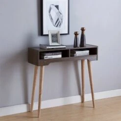 Carex Console Table Walnut Oak - miBasics