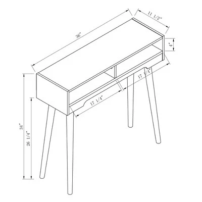 Carex Console Table Walnut Oak - miBasics 6 Carex Console Table Walnut Oak - miBasics - Image 4