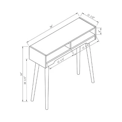 Carex Console Table Walnut Oak - miBasics 7 Carex Console Table Walnut Oak - miBasics - Image 5