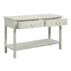 Highland Coast 2 Drawer Console Table White Rub - Treasure Trove Accents -Console Tables Sales unnamed file 4514