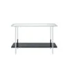 Angwin Console Table Mirrored Faux Marble/Chrome - Acme Furniture