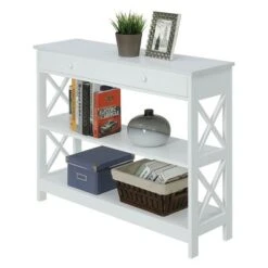 Oxford 1 Drawer Console Table White - Breighton Home -Console Tables Sales unnamed file 453