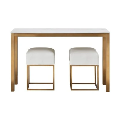 Gloria Marble Top Console Table Avalon Gold - Treasure Trove Accents 7 Gloria Marble Top Console Table Avalon Gold - Treasure Trove Accents - Image 5