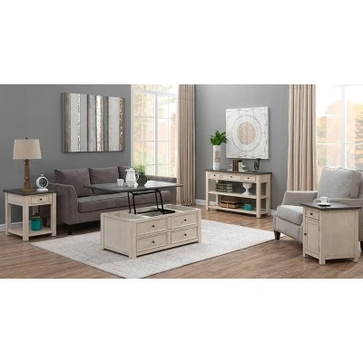 Borden Three Drawer Console Table Ivory - Treasure Trove Accents 7 Borden Three Drawer Console Table Ivory - Treasure Trove Accents - Image 5