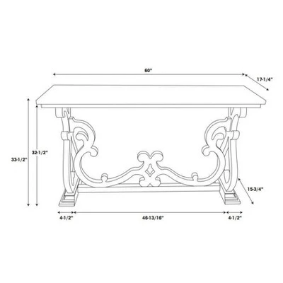 Christos Console White - Powell Company 9 Christos Console White - Powell Company - Image 7
