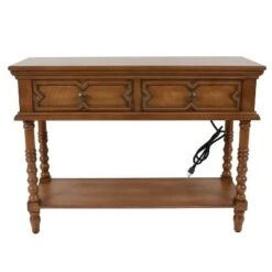 Decor Therapy Mona Two Drawer Console Table - Décor Therapy Brown -Console Tables Sales unnamed file 4658