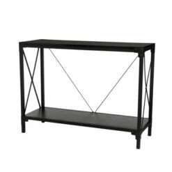 Modern Industry Metal/Wooden Console Table - Glitzhome Walnut -Console Tables Sales unnamed file 4743