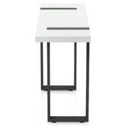 Druse Sofa Table with U-Shaped Legs White/Black - miBasics -Console Tables Sales unnamed file 4812