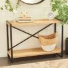 Olivia & May Industrial Wood Console Table Brown - Olivia & May -Console Tables Sales unnamed file 4815