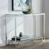 Studio 55D Modern Polished Steel Rectangular Console Table 47 1/2" X 13 3/4" Clear Glass Sliver Living Room House Entryway Balcony 2 Studio 55D Modern Polished Steel Rectangular Console Table 47 1/2" X 13 3/4" Clear Glass Sliver Living Room House Entryway Balcony -Console Tables Sales unnamed file 4851