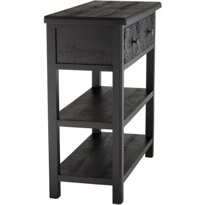 55 Downing Street Country Cottage Wood Console Table 31 1/2" x 13 3/4" with Drawer Black for Living Room Bedroom Bedside Entryway 9 55 Downing Street Country Cottage Wood Console Table 31 1/2" x 13 3/4" with Drawer Black for Living Room Bedroom Bedside Entryway - Image 7